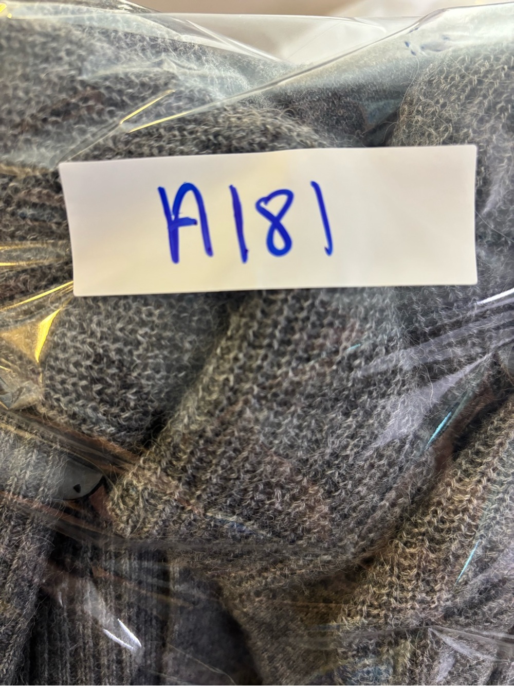Quince Alpaca and Wool Gray Ribbed V-Neck Button Cardigan with Buttons Large - Picture 12 of 12